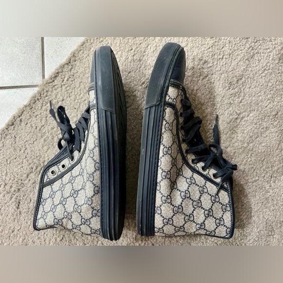 Gucci GG Brooklyn California High Top leather Logo monogram canvas sneakers shoe - Picture 4 of 12